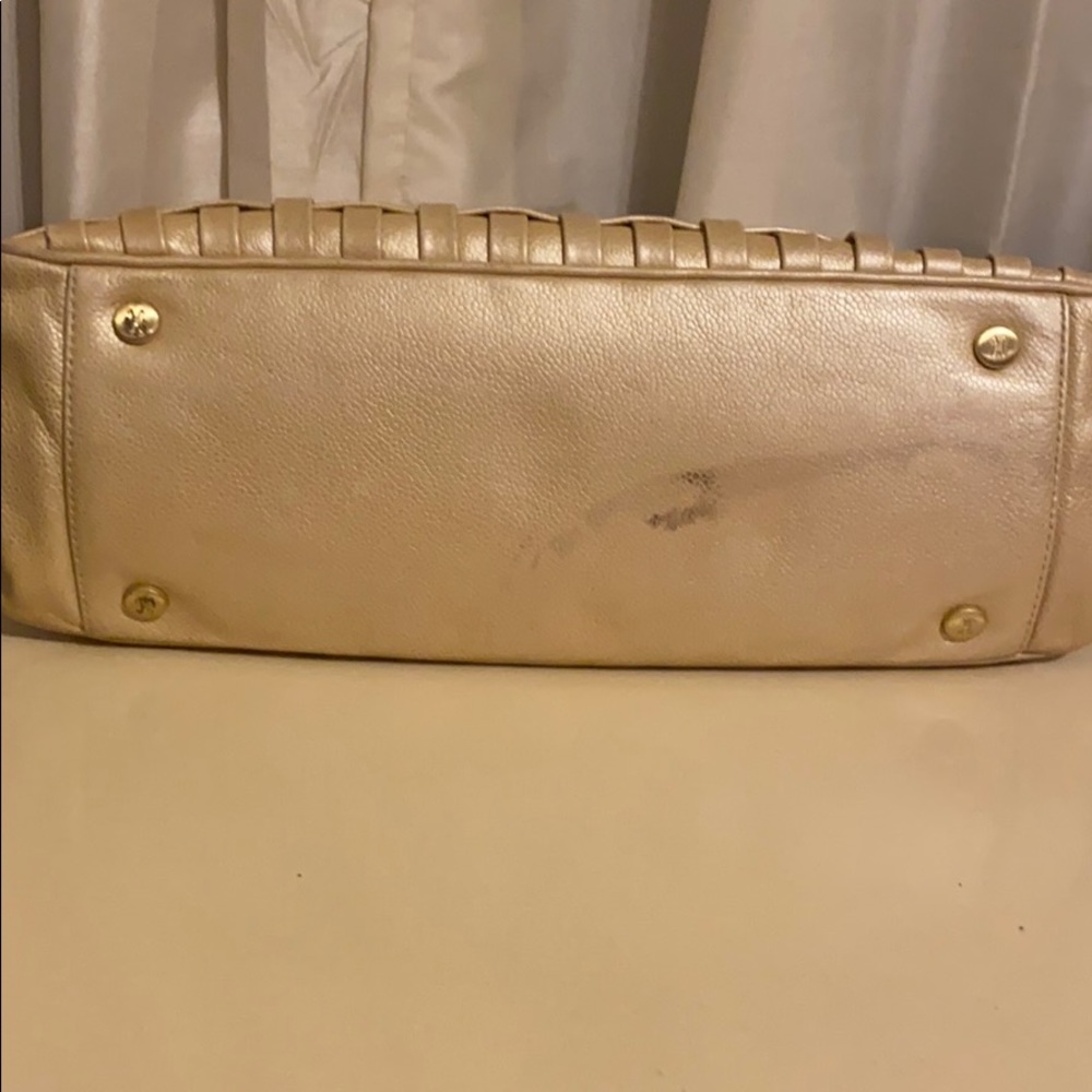 Cole Haan Beige Woven Leather Tote - Picture 7 of 8